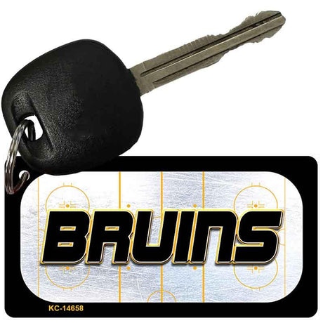 BRUINS Graphic Novelty Aluminum Key Chain KC-14658 2.25" x 1.125" Key Chain (KC)