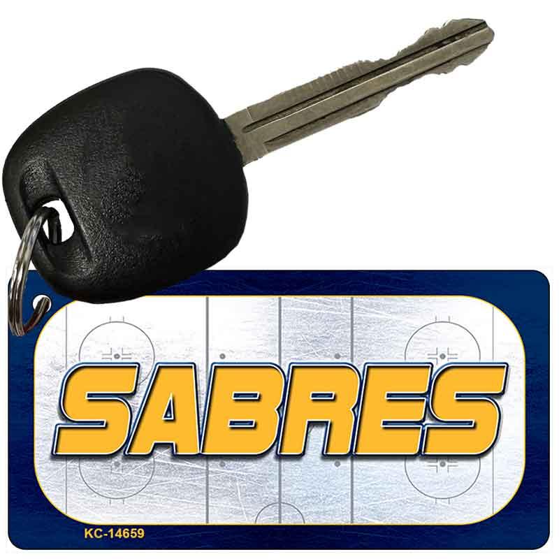 SABRES Graphic Novelty Aluminum Key Chain KC-14659 2.25" x 1.125" Key Chain (KC)