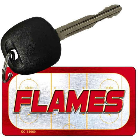 FLAMES Graphic Novelty Aluminum Key Chain KC-14660 2.25" x 1.125" Key Chain (KC)