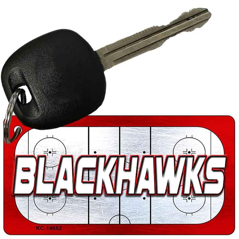 BLACKHAWKS Graphic Novelty Aluminum Key Chain KC-14662 2.25" x 1.125" Key Chain (KC)
