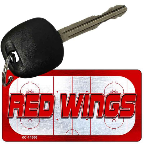 RED WINGS Graphic Novelty Aluminum Key Chain KC-14666 2.25" x 1.125" Key Chain (KC)