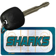 SHARKS Graphic Novelty Aluminum Key Chain KC-14679 2.25" x 1.125" Key Chain (KC)