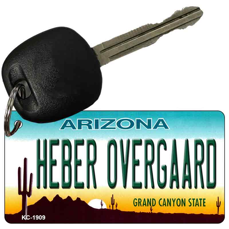 Heber Overgaard Arizona State License Plate Tag Key Chain KC-1909