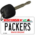 Packers Wisconsin State License Plate Tag Key Chain KC-2064