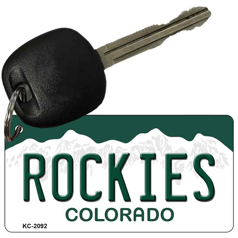 Rockies Colorado State License Plate Novelty Metal Key Chain KC-2092