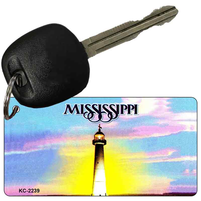 Mississippi State Blank Novelty Metal Key Chain KC-2239