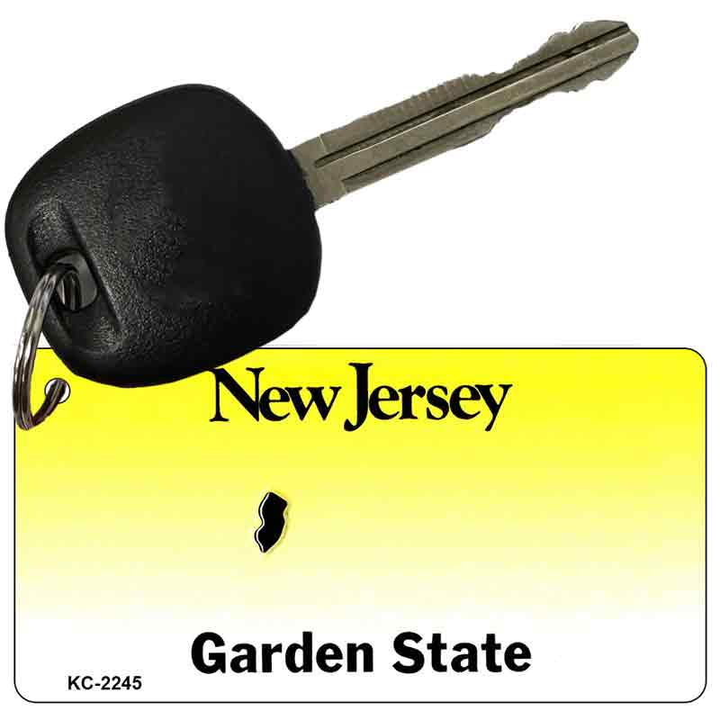 New Jersey State Blank Novelty Metal Key Chain KC-2245