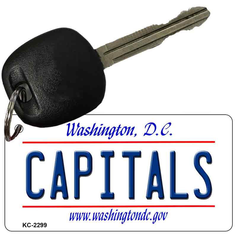 Capitals Washington DC State License Plate Tag Key Chain KC-2299