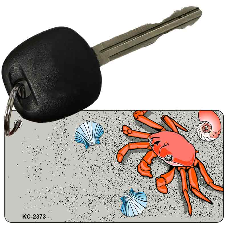Crab And Seashells Novelty Metal Key Chain KC-2373