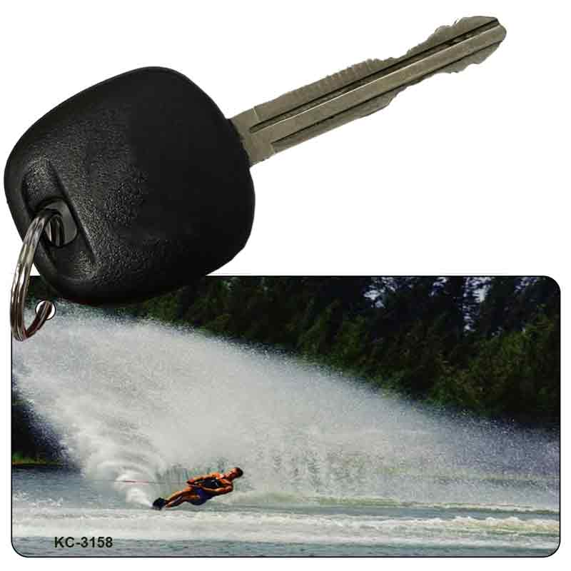 Water Ski Novelty Metal Key Chain KC-3158 2.25" x 1.125" Key Chain (KC)