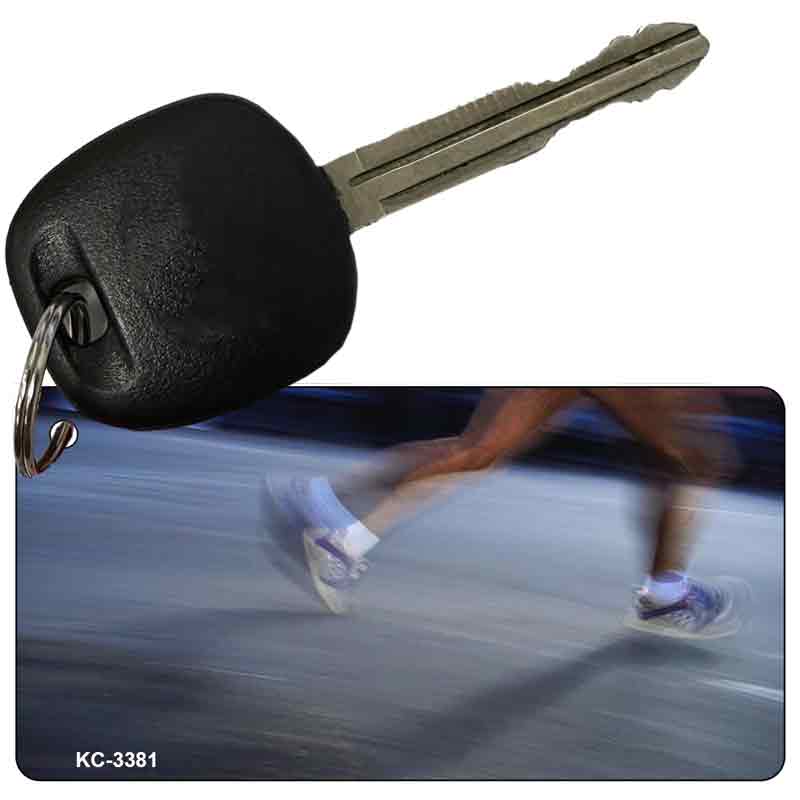 Jogger Blurred Novelty Aluminum Key Chain KC-3381 2.25" x 1.125" Key Chain (KC)