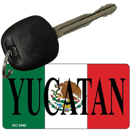 Yucatan On Flag Novelty Aluminum Key Chain KC-3440