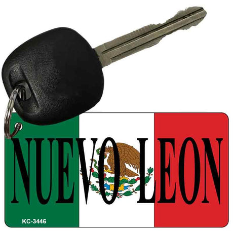Nuevo Leon On Flag Novelty Aluminum Key Chain KC-3446