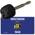 Wisconsin State Flag Novelty Aluminum Key Chain KC-3608