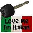 Love Me I'm Italian Novelty Aluminum Key Chain KC-3610 2.25" x 1.125" Key Chain (KC)