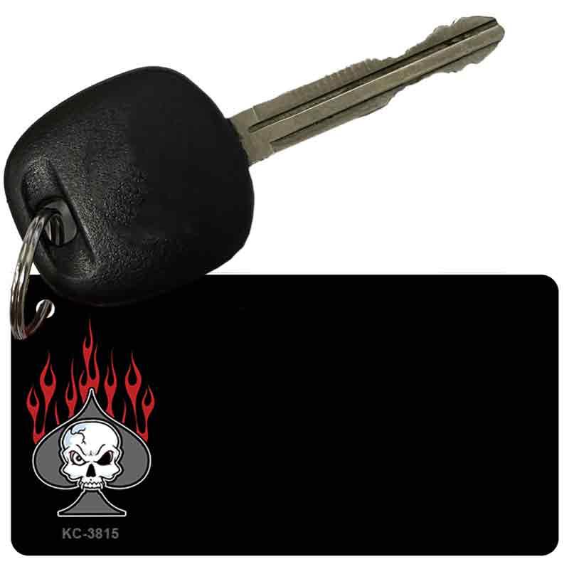 Skull Spade OffSet Novelty Aluminum Key Chain KC-3815