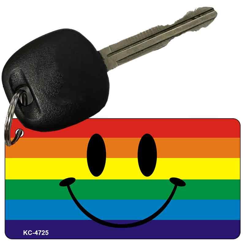 Smile Face Rainbow Designs Novelty Aluminum Key Chain KC-4725