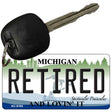 Retired Michigan State License Plate Tag Novelty Key Chain KC-4754