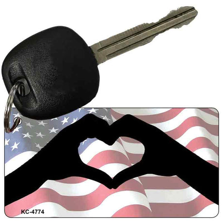 Hands Heart Novelty Aluminum Key Chain KC-4774