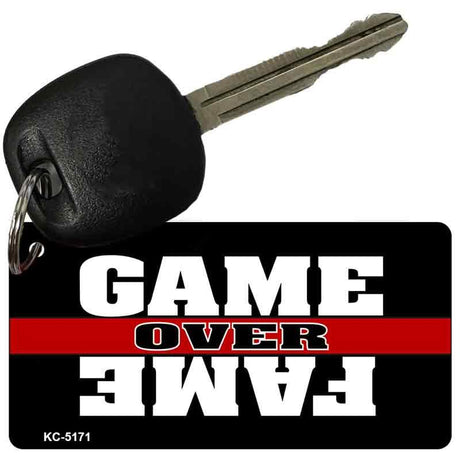 Game Over Fame Novelty Aluminum Key Chain KC-5171 2.25" x 1.125" Key Chain (KC)