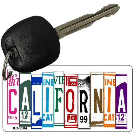 California License Plate Tag Art Metal Novelty Aluminum Key Chain KC-5504