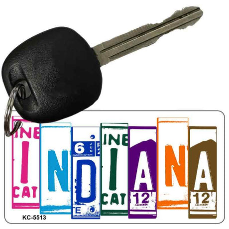 Indiana License Plate Tag Art Metal Novelty Aluminum Key Chain KC-5513
