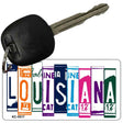 Louisiana License Plate Tag Art Metal Novelty Aluminum Key Chain KC-5517