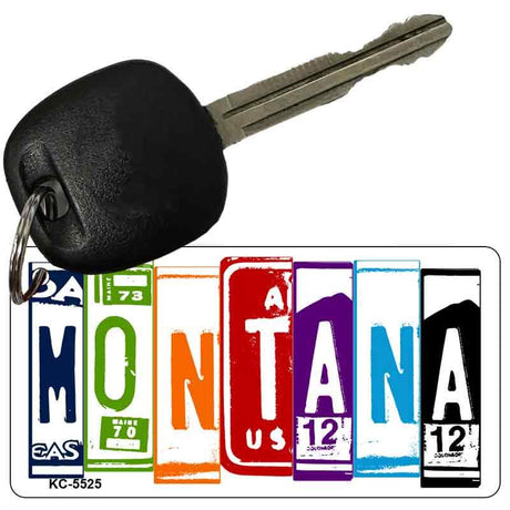 Montana License Plate Tag Art Metal Novelty Aluminum Key Chain KC-5525