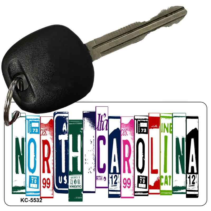 North Carolina License Plate Tag Art Metal Novelty Aluminum Key Chain KC-5532