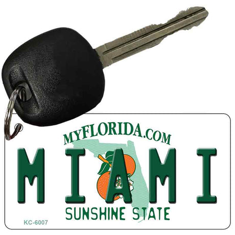 Miami Florida State License Plate Tag Key Chain KC-6007