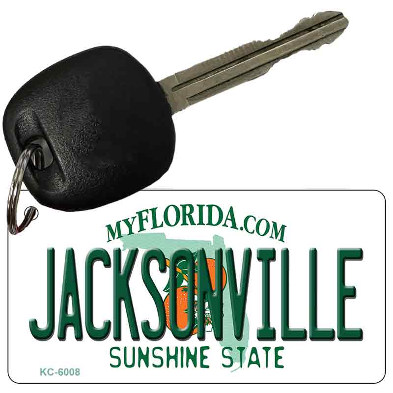 Jacksonville Florida State License Plate Tag Key Chain KC-6008