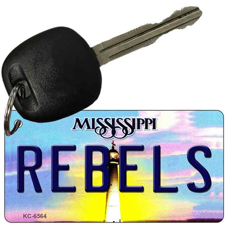 Rebels Mississippi State License Plate Tag Key Chain KC-6564