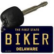 Biker Delaware State License Plate Tag Key Chain KC-6722