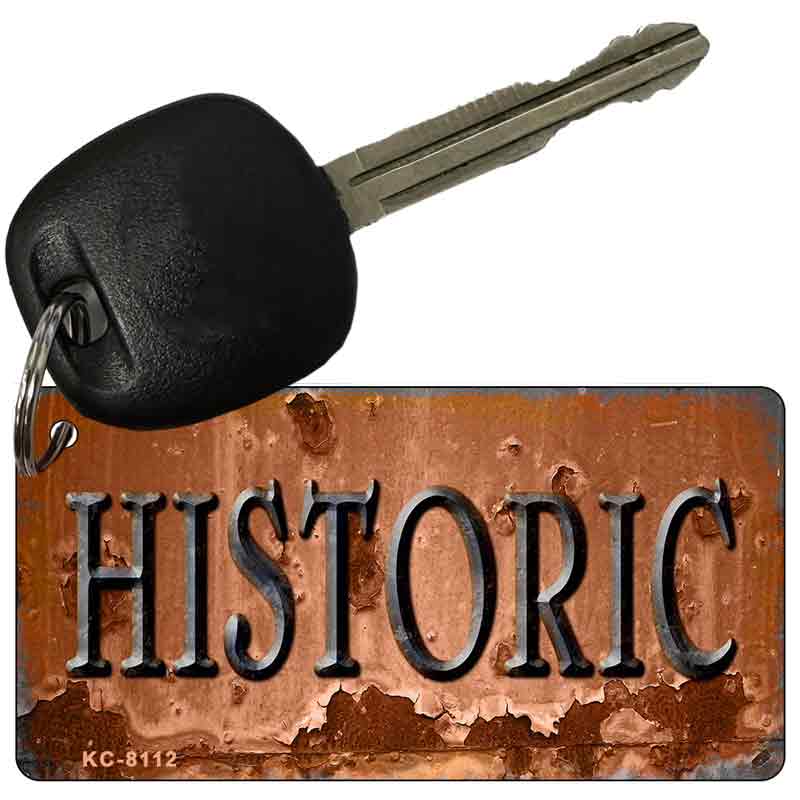 Historic Rusty Novelty Metal Key Chain KC-8112