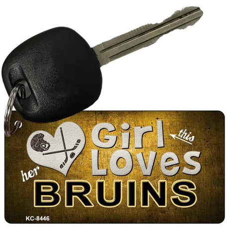 This Girl Loves Her Bruins Novelty Metal Key Chain KC-8446