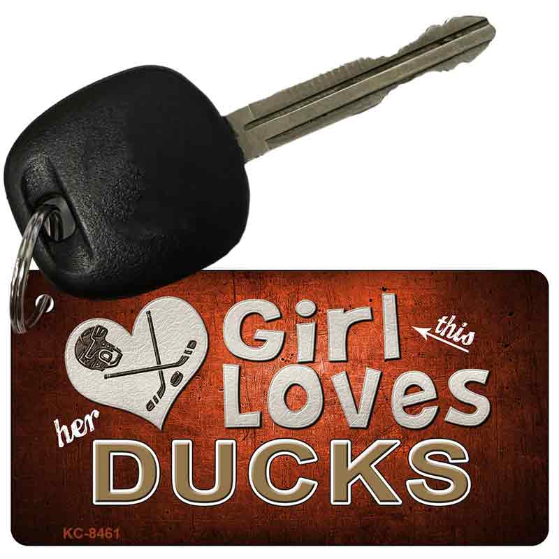 This Girl Loves Her Ducks Novelty Metal Key Chain KC-8461