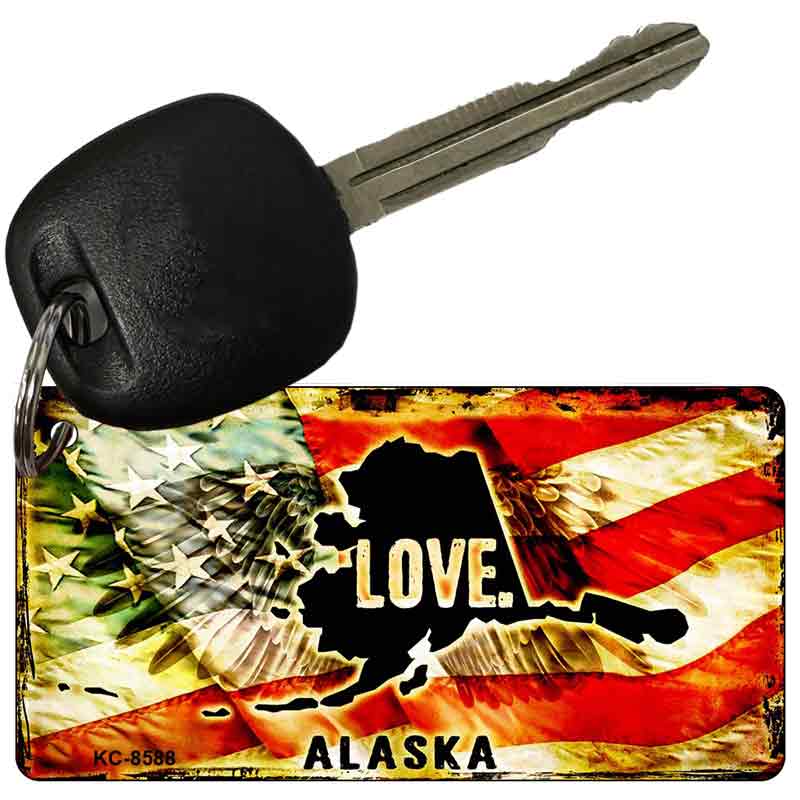 Alaska Love Novelty Metal Key Chain KC-8588