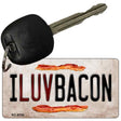 I Luv Bacon Novelty Metal Key Chain KC-8700 2.25" x 1.125" Key Chain (KC)