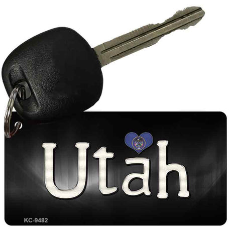 Utah Flag Script Novelty Aluminum Key Chain KC-9482