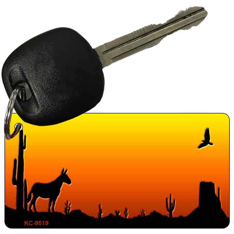 Donkey Blank Scenic Novelty Aluminum Key Chain KC-9519