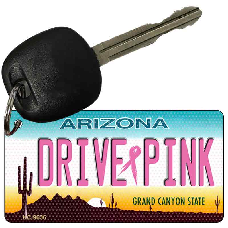 Drive Pink Arizona Novelty Aluminum Key Chain KC-9636