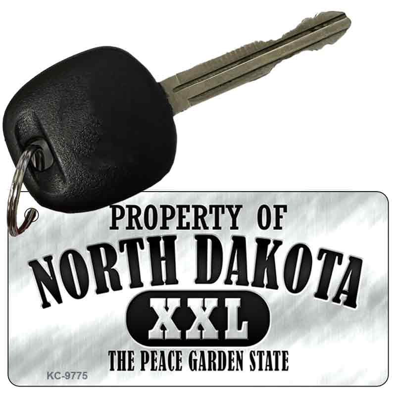 Property Of North Dakota Novelty Metal Key Chain KC-9775