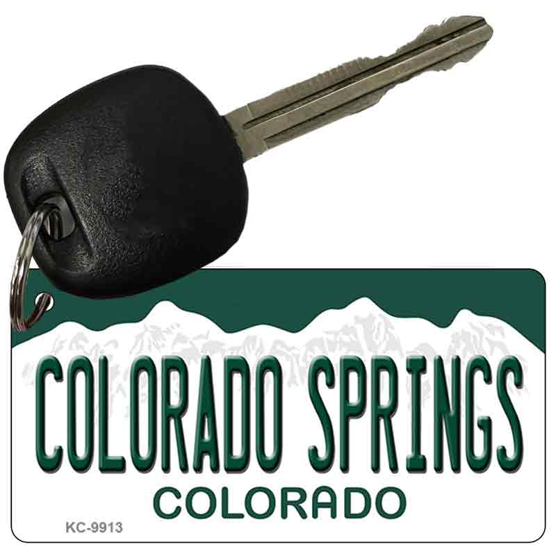 Colorado Springs Colorado Metal Novelty Aluminum Key Chain KC-9913 2.25" x 1.125" Key Chain (KC)