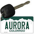 Aurora Colorado Metal Novelty Aluminum Key Chain KC-9914 2.25" x 1.125" Key Chain (KC)