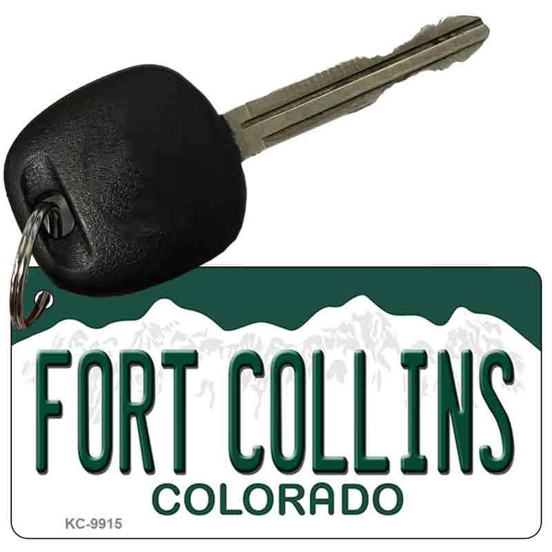Fort Collins Colorado Metal Novelty Aluminum Key Chain KC-9915 2.25" x 1.125" Key Chain (KC)