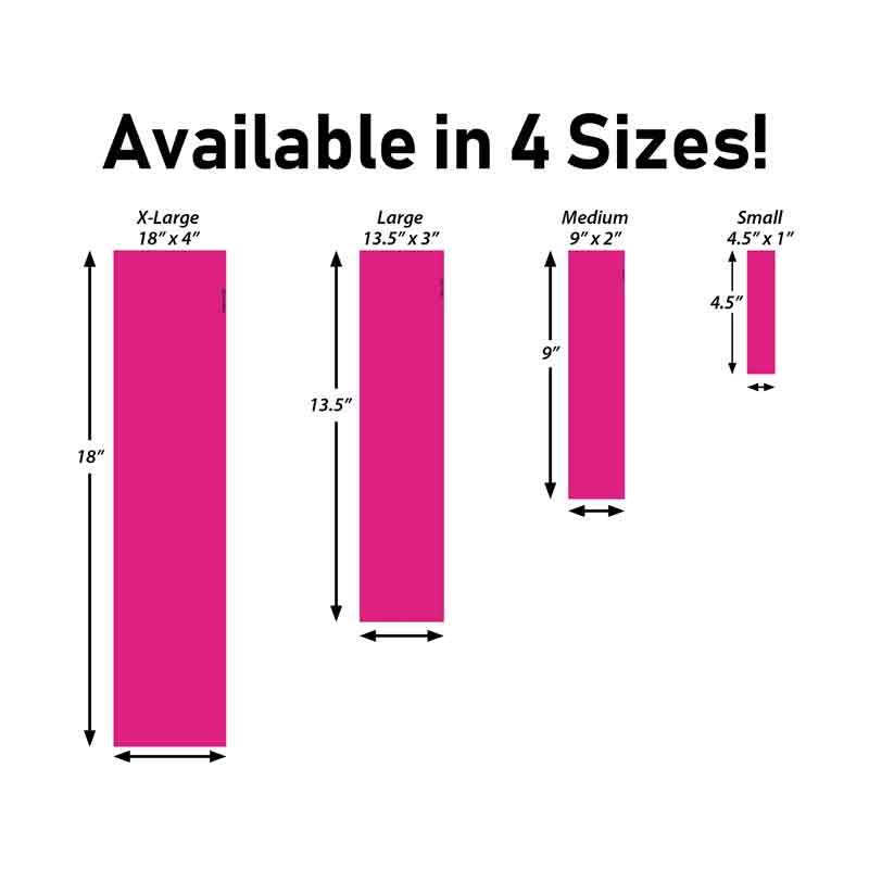 Narrow Sticker Decal Sizes