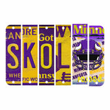 Skol Cut License Plate Strip Wood Sign WS-100 6 Strip Kit