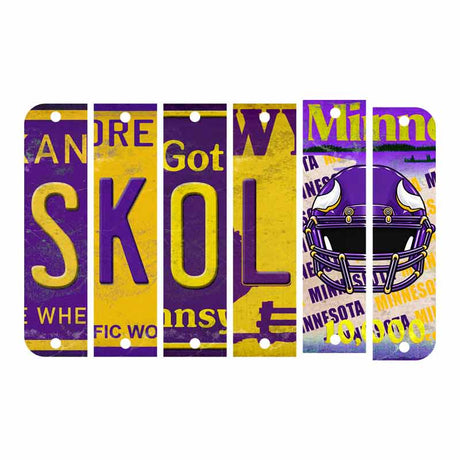 Skol Cut License Plate Strip Wood Sign WS-100 6 Strip Kit