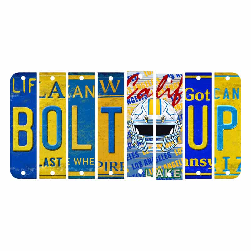 Bolt Up Cut License Plate Strip Wood Sign WS-104 8 Strip Kit