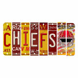 Chiefs Cut License Plate Strip Wood Sign WS-106 8 Strip Kit